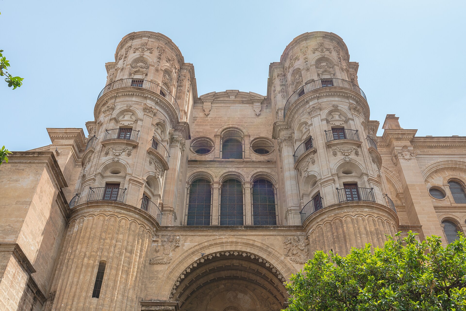 Málaga Cathedral towering over the old town — Malaga, Spain