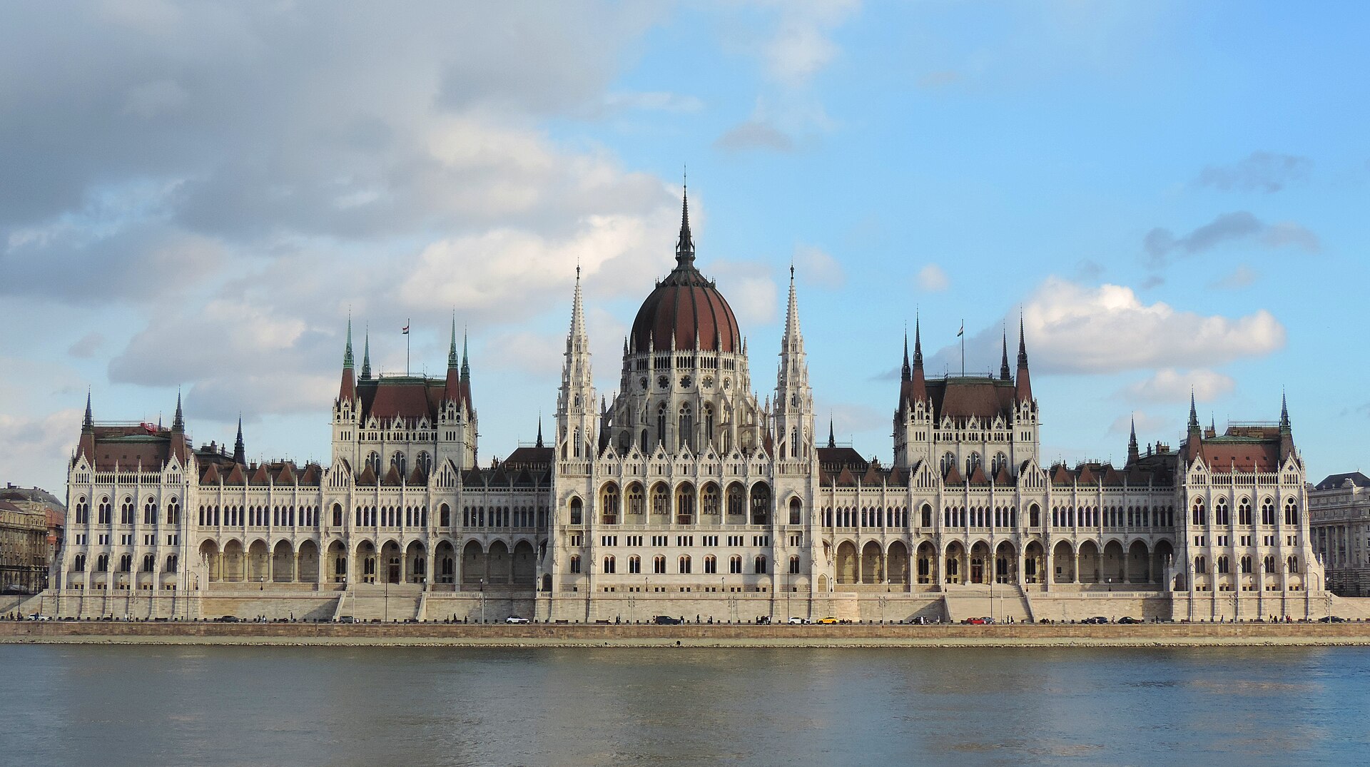 Hungarian Parliament Building across the Danube — Budapest, Hungary